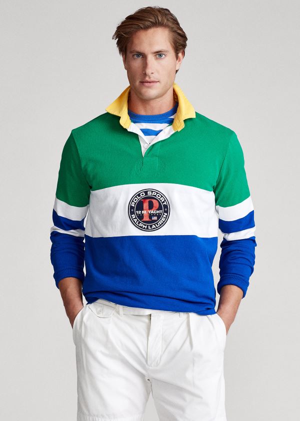 Men's Polo Ralph Lauren Classic Fit Rugby Polo Shirts | 129036JQW